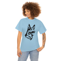 German Shepherd Unisex Heavy Cotton Tee, S - 5XL, 100% Cotton, Light Fabric, 8 Colors, FREE Shipping, Made in USA!!