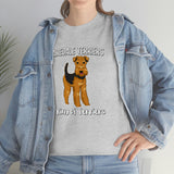 Airedale Terrier Unisex Heavy Cotton Tee, S - 5XL, 14 Colors, Light Fabric, FREE Shipping, Made in USA!!