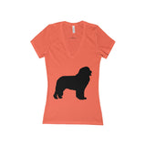 Newfoundland Women's Jersey Short Sleeve Deep V-Neck Tee