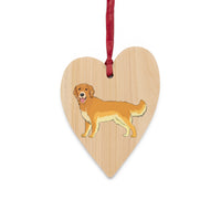 Golden Retriever Wooden Ornaments, 6 Shapes, Solid Wood, Magnetic Back, Comes with Red Ribbon, FREE Shipping, Made in USA!!