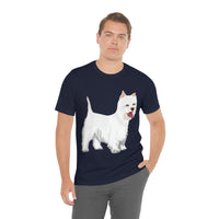 West Highland White Terrier Unisex Jersey Short Sleeve Tee, S - 3XL, Cotton, Light Fabric, FREE Shipping, Made in USA!!