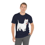 West Highland White Terrier Unisex Jersey Short Sleeve Tee, S - 3XL, Cotton, Light Fabric, FREE Shipping, Made in USA!!