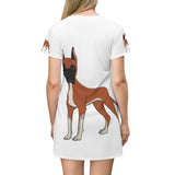 Great Dane All Over Print T-Shirt Dress