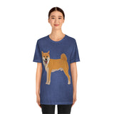 Shiba Inu Unisex Jersey Short Sleeve Tee, S - 3XL, 16 Colors, 100% Cotton, Light Fabric, FREE Shipping, Made in USA!!