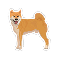 Shiba Inu Kiss-Cut Stickers, Vinyl, 4 Sizes, White or Transparent, Indoor Use, Not Waterproof, Made in USA, FREE Shipping!!