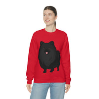 Black Pomeranian Unisex Heavy Blend™ Crewneck Sweatshirt, S - 3XL, 5 Colors, Polyester/Cotton, FREE Shipping, Made in USA!!