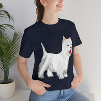 West Highland White Terrier Unisex Jersey Short Sleeve Tee, S - 3XL, Cotton, Light Fabric, FREE Shipping, Made in USA!!