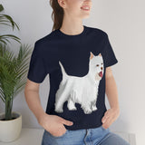 West Highland White Terrier Unisex Jersey Short Sleeve Tee, S - 3XL, Cotton, Light Fabric, FREE Shipping, Made in USA!!