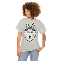 Siberian Husky Unisex Heavy Cotton Tee, S - 5XL, 12 Colors, Light Fabric, FREE Shipping, Made in USA!!