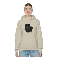 Black Pomeranian Unisex Heavy Blend™ Hooded Sweatshirt, S - 3XL, 6 Colors, Cotton/Polyester, FREE Shipping, Made in USA!!