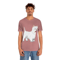West Highland White Terrier Unisex Jersey Short Sleeve Tee, S - 3XL, Cotton, Light Fabric, FREE Shipping, Made in USA!!