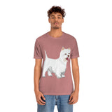 West Highland White Terrier Unisex Jersey Short Sleeve Tee, S - 3XL, Cotton, Light Fabric, FREE Shipping, Made in USA!!