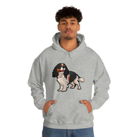 Tricolor Cavalier King Charles Spaniel Unisex Heavy Blend Hooded Sweatshirt, S - 5XL, 12 Colors, FREE Shipping, Made in Usa!!