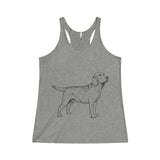 Labrador Retriever Tank Tops for Women Tri-Blend Racerback Tank