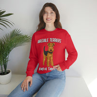 Airedale Terrier Unisex Heavy Blend Crewneck Sweatshirt, S - 3XL, 6 Colors, Loose Fit, FREE Shipping, Made in USA!!