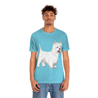 West Highland White Terrier Unisex Jersey Short Sleeve Tee, S - 3XL, Cotton, Light Fabric, FREE Shipping, Made in USA!!
