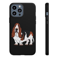 Basset Hound Tough Cases, 33 Sizes, Google, Samsung, iPhone, Matte or Glossy, Impact Resistant, Dual Layer Case, FREE Shipping, Made in USA!!