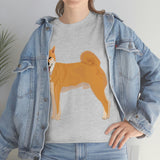 Shiba Inu Unisex Heavy Cotton Tee, Cotton, Medium Fabric, S - 5XL, 12 Colors, FREE Shipping, Made in USA!!