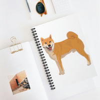 Shiba Inu Spiral Notebook - Ruled Line, 118 Pages, Shopping List, School Notes, Poem/Song Book, FREE Shipping, Made in USA!!