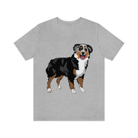 Australian Shepherd Unisex Jersey Short Sleeve Tee, XS-3XL, 14 Colors, Soft Cotton, Light Fabric, FREE Shipping, Made in USA!!