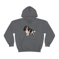 Tricolor Cavalier King Charles Spaniel Unisex Heavy Blend Hooded Sweatshirt, S - 5XL, 12 Colors, FREE Shipping, Made in Usa!!