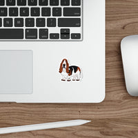 Basset Hound Die-Cut Stickers, 5 Sizes, Indoor/Outdoor, Water Resistant, Matte Finish, FREE Shipping, Made in USA!!