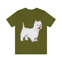 West Highland White Terrier Unisex Jersey Short Sleeve Tee, S - 3XL, Cotton, Light Fabric, FREE Shipping, Made in USA!!