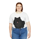 Black Pomeranian Unisex Jersey Short Sleeve Tee, S - 3XL, 16 Colors, Cotton, Light Fabric, FREE Shipping, Made in USA!!