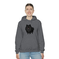 Black Pomeranian Unisex Heavy Blend™ Hooded Sweatshirt, S - 3XL, 6 Colors, Cotton/Polyester, FREE Shipping, Made in USA!!
