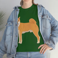 Shiba Inu Unisex Heavy Cotton Tee, Cotton, Medium Fabric, S - 5XL, 12 Colors, FREE Shipping, Made in USA!!