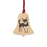 Chihuahua Wooden Christmas Ornaments, 6 Shapes, Magnetic Back, Red Ribbon For Hanging, FREE Shipping!!