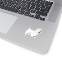 West Highland White Terrier Kiss-Cut Stickers, 4 Sizes, Vinyl with 3M Glue, FREE Shipping, Made in USA!!