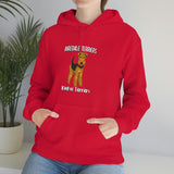 Airedale Terrier Unisex Heavy Blend Hooded Sweatshirt, S - 5XL, 12 Colors, Cotton/Polyester, FREE Shipping, Made in USA!!