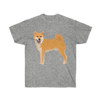 Shiba Inu Unisex Ultra Cotton Tee, S - 5XL, 12 Colors, Medium Fabric, FREE Shipping, Made in USA!!