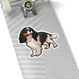 Tricolor Cavalier King Charles Spaniel Kiss-Cut Stickers