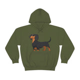 Dachshund Unisex Heavy Blend™ Hooded Sweatshirt, S - 5XL, 13 Colors, Cotton/Polyester, FREE Shipping, Made in USA!!