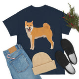 Shiba Inu Unisex Heavy Cotton Tee, Cotton, Medium Fabric, S - 5XL, 12 Colors, FREE Shipping, Made in USA!!