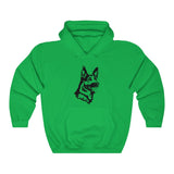 German Shepherd Unisex Heavy Blend Hooded Sweatshirt, S - 5XL, Cotton/Polyester, FREE Shipping, Made in USA!!