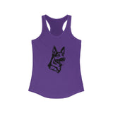 German Shepherd Women's Ideal Racerback Tank, S - 2XL, 7 Colors, Cotton/Polyester, Extra Light Fabric, FREE Shipping, Made in USA!!