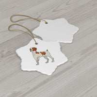 Brittany Dog Ceramic Ornaments