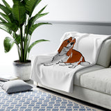Cavalier King Charles Spaniel Sherpa Fleece Blanket, 2 Sizes, Polyester, FREE Shipping, Made in USA!!