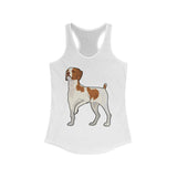 Brittany Dog Women's Ideal Racerback Tank, S-2XL, 8 Colors, Made in the USA!!