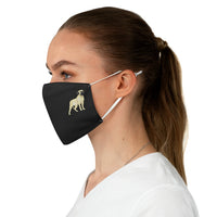 Mastiff Fabric Face Mask, 100% Polyester, Adjustable Nylon Spandex Earloops, 2 Layers of Cloth, One Size, Made in the USA!!