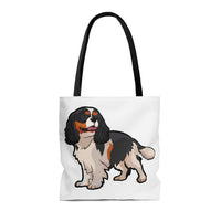 Tricolor Cavalier King Charles Spaniel Tote Bag