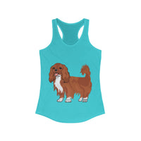 Ruby Cavalier King Charles Spaniel Women's Ideal Racerback Tank, XS - 2XL, 14 Colors, Cotton & Polyester, FREE Shipping, Made in USA!!