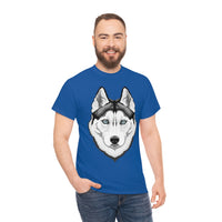 Siberian Husky Unisex Heavy Cotton Tee, S - 5XL, 12 Colors, Light Fabric, FREE Shipping, Made in USA!!
