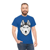 Siberian Husky Unisex Heavy Cotton Tee, S - 5XL, 12 Colors, Light Fabric, FREE Shipping, Made in USA!!