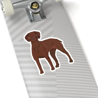 Vizsla Kiss-Cut Stickers, 4 Sizes, White or Transparent, FREE Shipping, Made in the USA!!