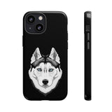 Siberian Husky Tough Cell Phone Cases, 33 Types of Cases, 2 Layer Case, Impact Resistant, FREE Shipping, Made in USA!!