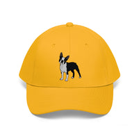 Boston Terrier Unisex Twill Hat, Cotton Twill, Adjustable Velcro Closure, FREE Shipping, Made in USA!!